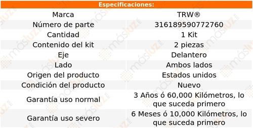 Kit Gomas Barra Estab Del Gmc Sierra 3500hd 07/10 Trw Foto 2