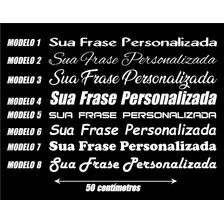 Adesivo Frases Personalizadas - Kit Com 2 Frases 50cm