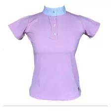 Camisa Polo Feminina Infantil Para Hipismo Salto&sela