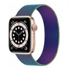 Malla Magnetica Reloj Apple Watch Imantada Se S6 38 40 Mm Color Colorio