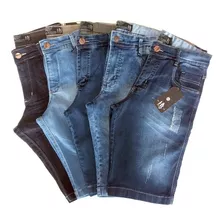 Kit Bermuda Jeans Masculino Lote 3 Unid Tam Grandes 36 Ao 48