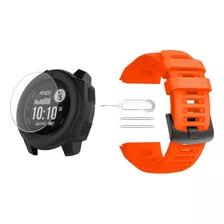 Kit Pulseira - Capa E Película Compatível Garmin Instinct