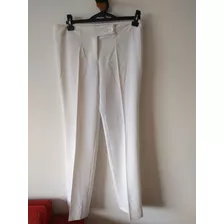 Pantalón De Vestir Blanco. Impecable Estado Marca Vulpes T42