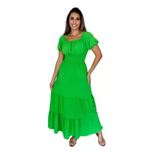 Vestido Longo Feminino Ciganinha Moda Evangélica Festa Luxo