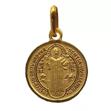 Medalla Oro 18k San Benito #362 Bautizo Comunión