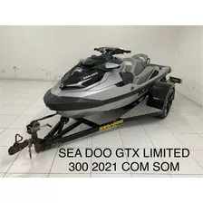 Jet Ski Sea Doo Gtx Limited 300 2021 Prata Carreta Aro 20 