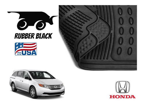 Kit Tapetes 3 Filas Honda Odyssey 2011 Rubber Black Original Foto 5