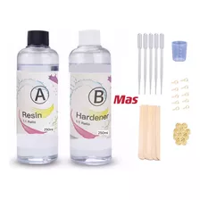 Resina Epóxica Cristal 500g 1:1 Mas 31 Accesorias 