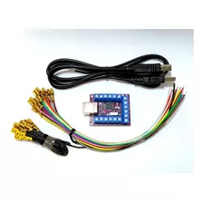 1 Placa Zero Delay C Cabo Usb E Chicote Joystick Pc Rasp