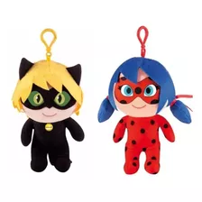 Kit Pelucia Miraculous 18 Cm- Lady Bug E Cat Noir Multibrink