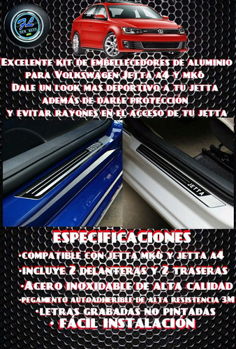 Kit Enbellecedores Para Estribos Vw Jetta Mk6 , A4 , Mk7 Foto 5