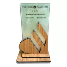 Troféu Premiação Logomarca - Acrílico + Mdf (20un Atacado)