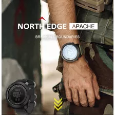 Reloj Tactico Militar North Edge Apache Negro Malla Nylon