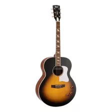 Guitarra Electroacústica Cort Cj Retro Para Diestros Vintage Sunburst Matte Merbau Mate