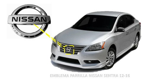 Emblema Parrilla Nissan Sentra 12-13-14-15-16 Generico Foto 2