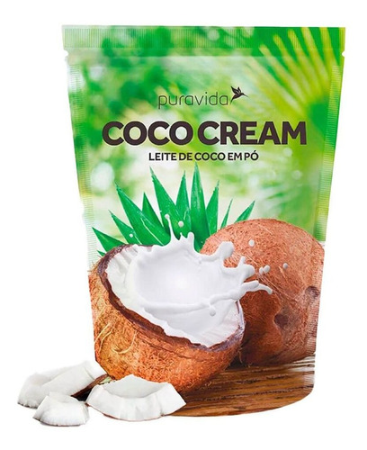 Leite De Coco Em Pó Coco Cream Tradicional Pura Vida 250g