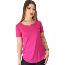 Blusa Feminina Max Longline T-shirt Viscolycra Abertura Lado