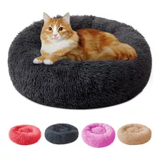 Caminha Nuvem Pet Redonda Pelúcia Cachorros Gatos Tam M 50cm Cor Preto Desenho Liso