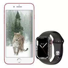 iPhone 7 128gb Rojo + Smartwatch S8 (obsequio)