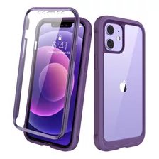 Funda Diaclara Para iPhone 12/12 Pro Purple Clear