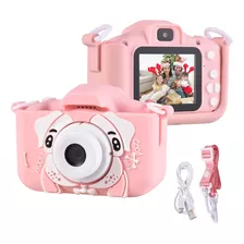 Camera Digital Infantil Fotos Voz Recarregável Com Capa Usb