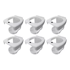 Porta Copos Dobrável P/ Barcos Lancha Veleiros Branco Kit 6