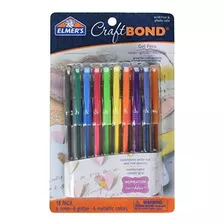 Bolígrafos De Tinta De Ge Elmer's Craftbond Gel Pens, 18 Pie