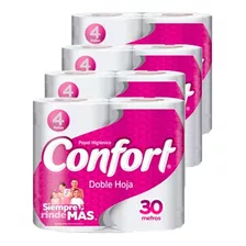 Papel Higiénico Confort 30 Mts X 16 Rollos De Doble Hoja