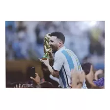 Cuadro Messi Campeón Mundial Argentina De Pvc 3mm