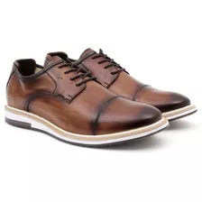 Sapato Brogue Derby Masculino Couro Legítimo Badplay 8 Cores