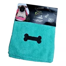 Toalha Pet Banho Cães E Gatos Microfibra Verde - Toaptverde