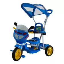 Triciclo Infantil Com Empurrador Pedal Menino Menina Led Som