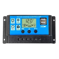 Regulador De Carga Panel Solar 10a 12v 24v Display Usb Pwm