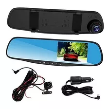 Camara Auto Trasera Y Delantera Espejo Retrovisor Grabacion 