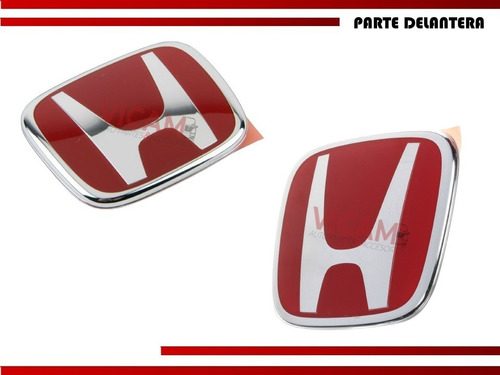 Emblema Para Parrilla Honda Civic 4p 2006-2011 Rojo Foto 3