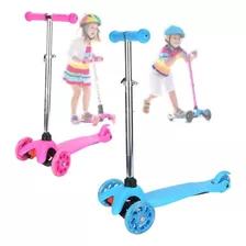 Patinete Infantil 3 Rodas Luzes Led Radical Regulável