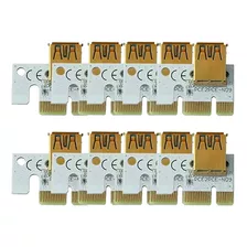 Kit 10 Adaptadores Pce2pce-n09 Pci-e X1 P/ Usb Mineração