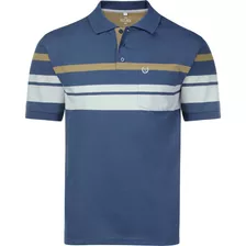 Camisa Polo Plus Masc. Listrada C/ Bolso Vilejack Vmpg0104