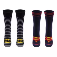 Kit 2 Pares Meia Menino Liga Da Justiça Marvel Cosplay Puket