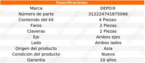 Paq Calaveras S/foco Y Faros Nissan Frontier 2009/2015 Depo Foto 4