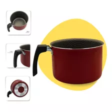 Fervedor De Leite Água Café Enjoy Antiaderente Vermelho 14cm Alegrete