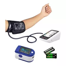 Combo Tensiómetro Digital De Brazo Con Voz+ Oxímetro+pilas