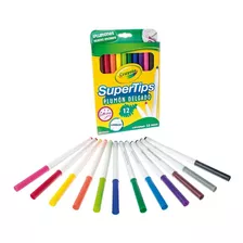 Marcadores Plumones Crayola Super Tips Lavables 12 Colores