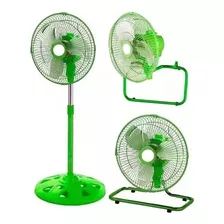 Ventilador Dinax Verde 10 Pulgadas 3 En 1 Pie Piso Pared