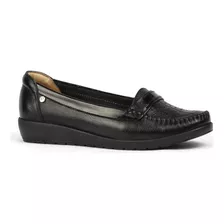 Zapato De Dama Par&ss De Cuero Ka23-0206 Negro