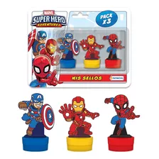 Sellos Con Figura X 3 Spiderman Marvel Original