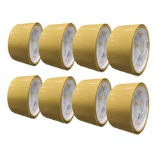 Fita Adesiva 45mm X 40m Marrom - 8 Rolos