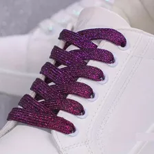 Agujetas Cintas Metalicos Glitter Brillantes Tenis O Zapato 