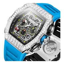 Relógios Mecânicos Automáticos Onola Diamond, Cor De Pulseira Azul