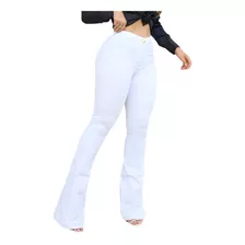 Calça Flare Branca Cintura Alta Modeladora